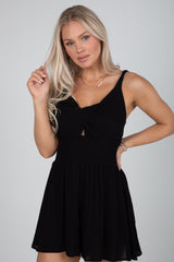 FINAL SALE - Chase The Day Black Romper - DU DEAL
