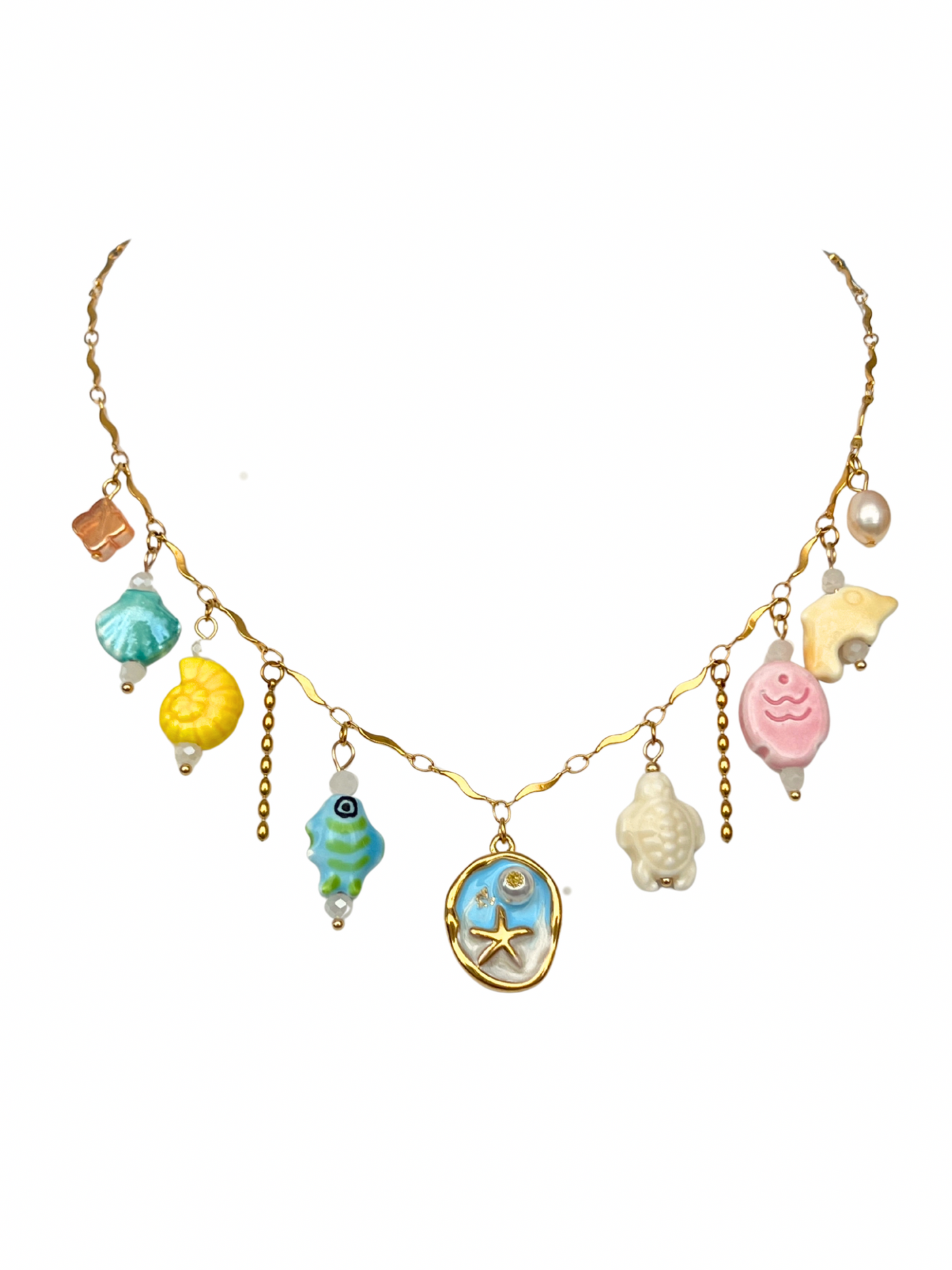 OCEAN CANDY MULTI CHARM NECKLACE