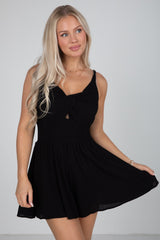 FINAL SALE - Chase The Day Black Romper - DU DEAL
