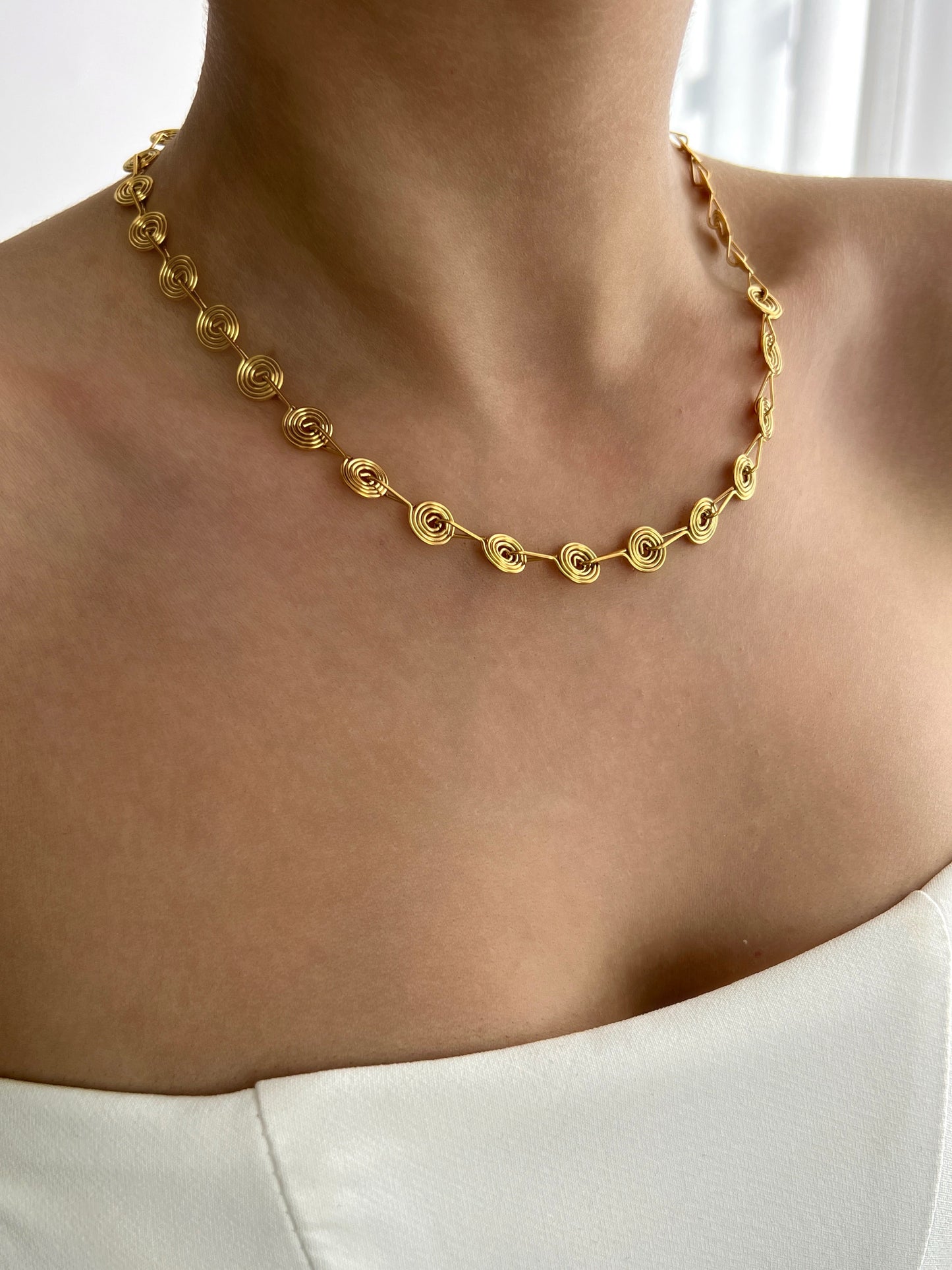 SPIRAL NECKLACE & ANKLET & BRACELET