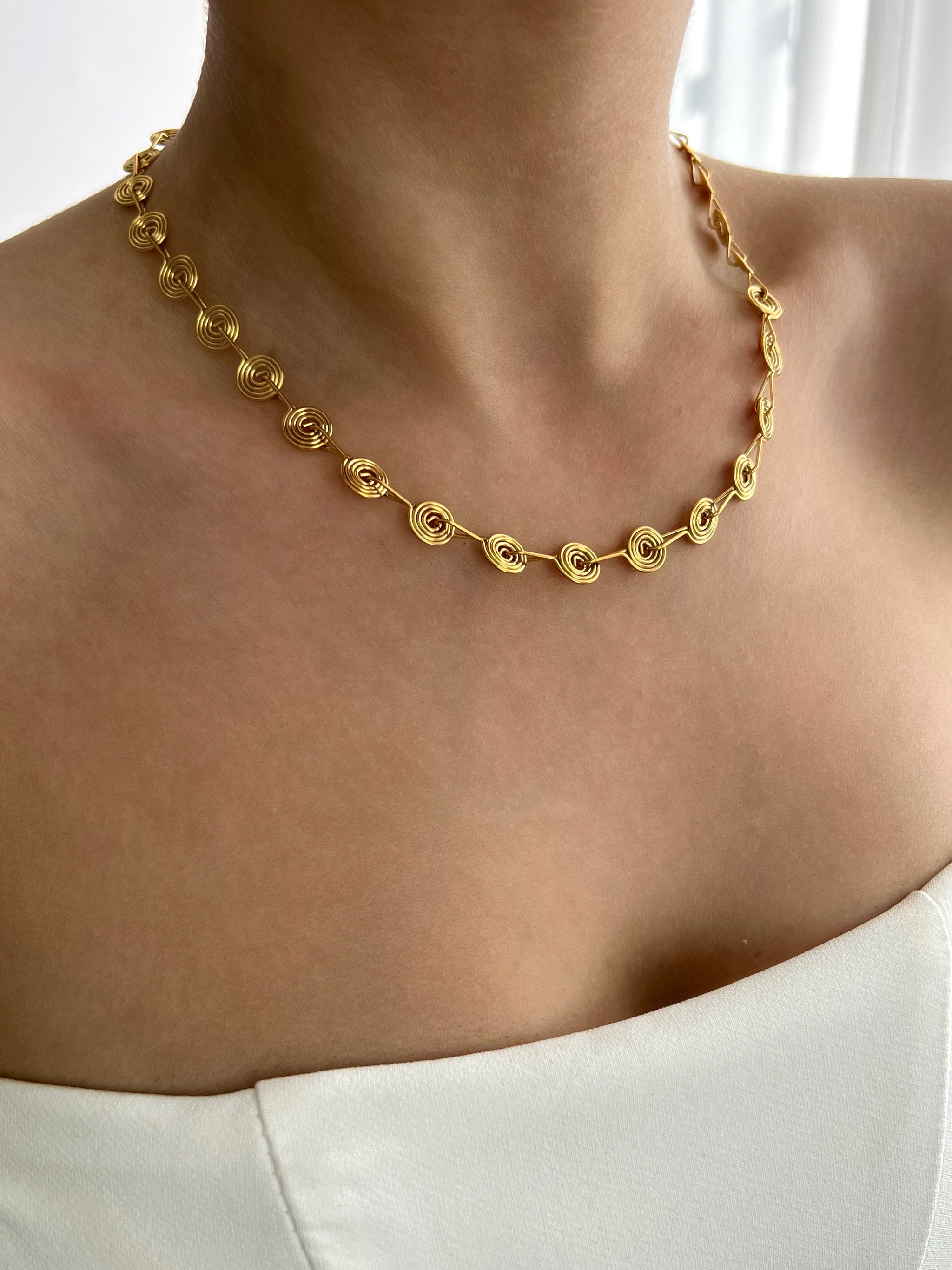 SPIRAL NECKLACE & ANKLET & BRACELET