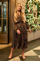 FINAL SALE - Uniquely Confident Leopard Midi Dress