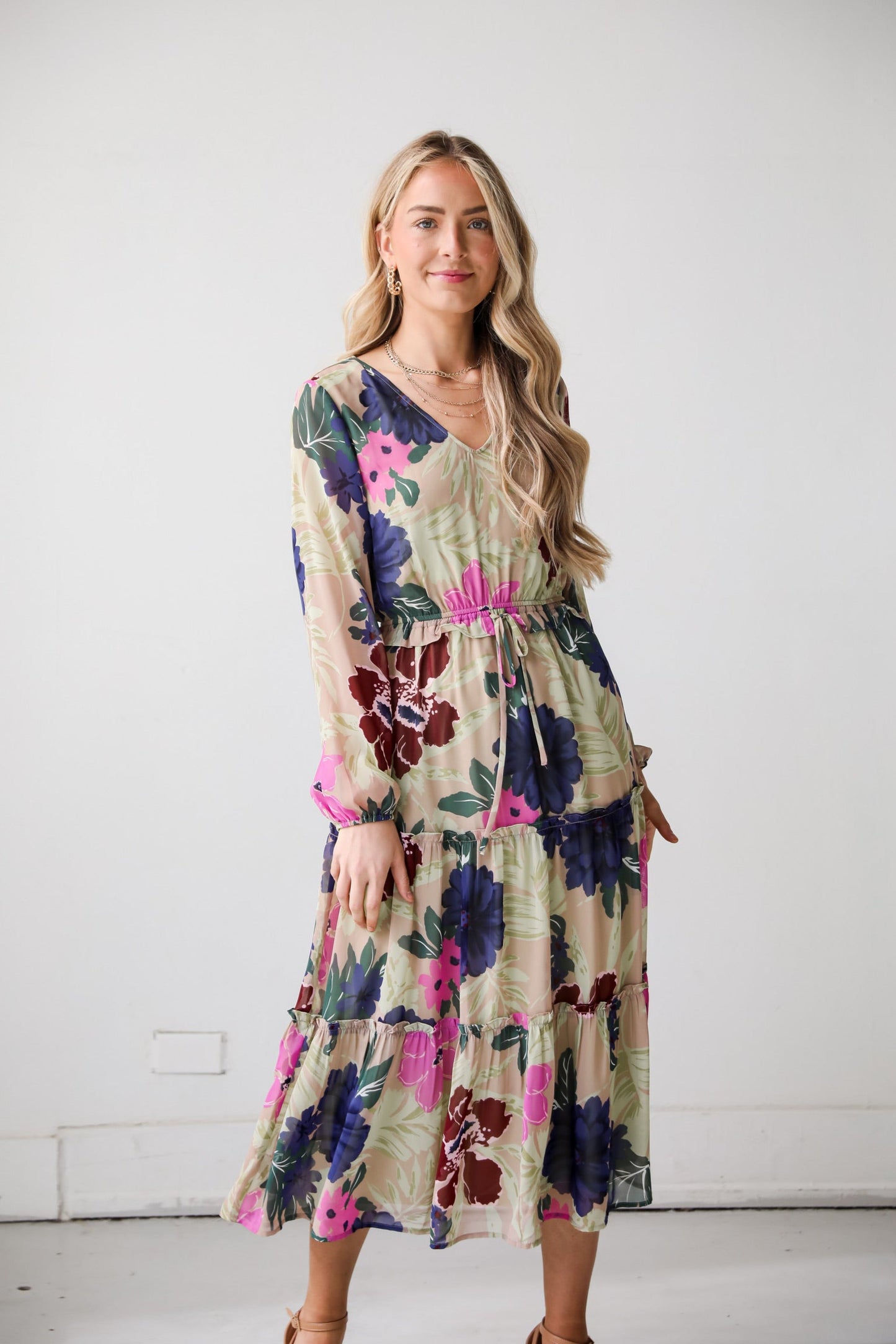 FINAL SALE - Blossoming Attitude Midi Dress