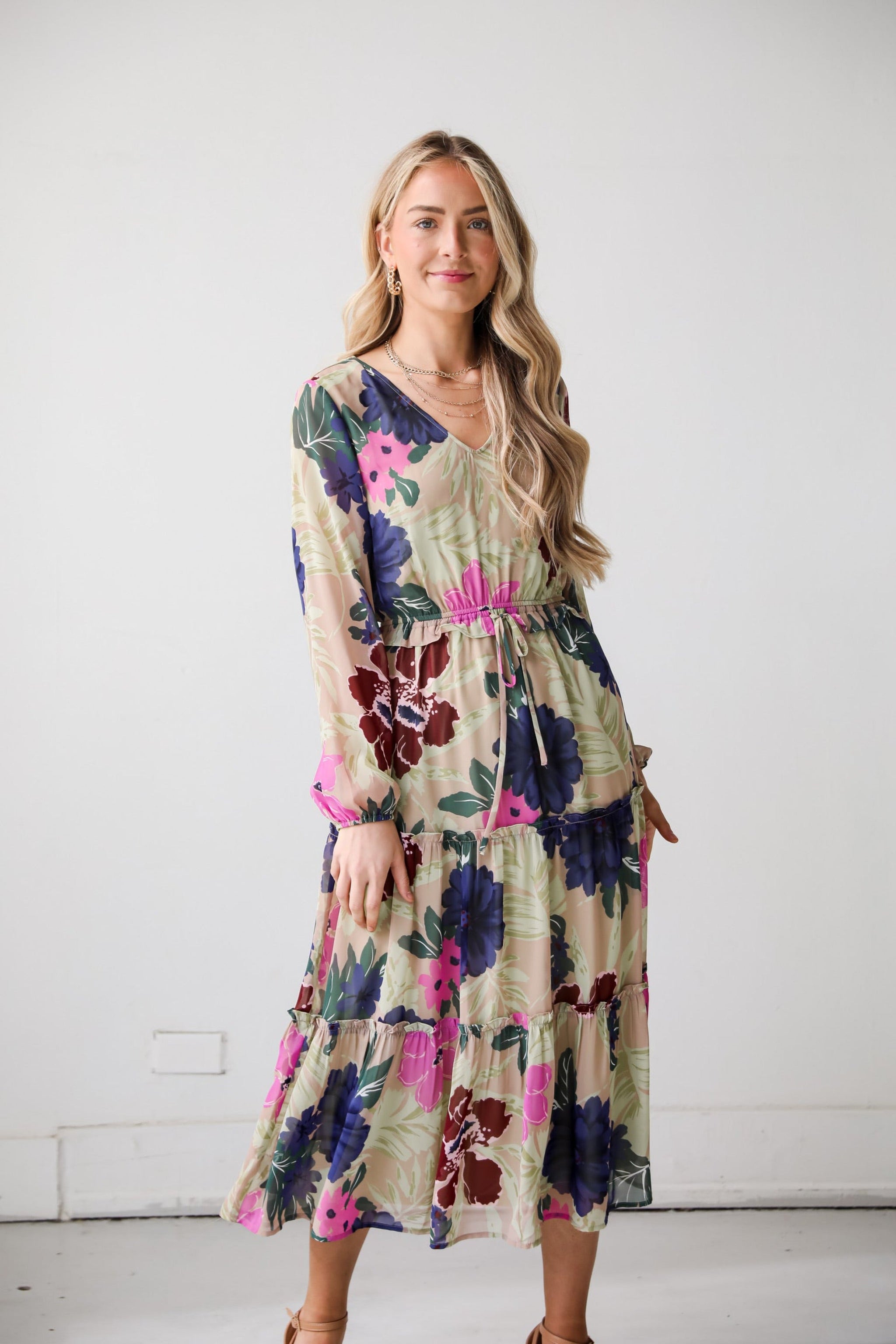 FINAL SALE - Blossoming Attitude Midi Dress