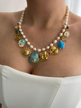 PEARL COAST MULTI CHARM NECKLACE