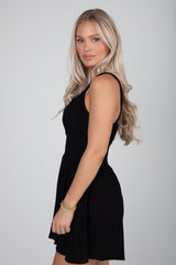 FINAL SALE - Chase The Day Black Romper - DU DEAL