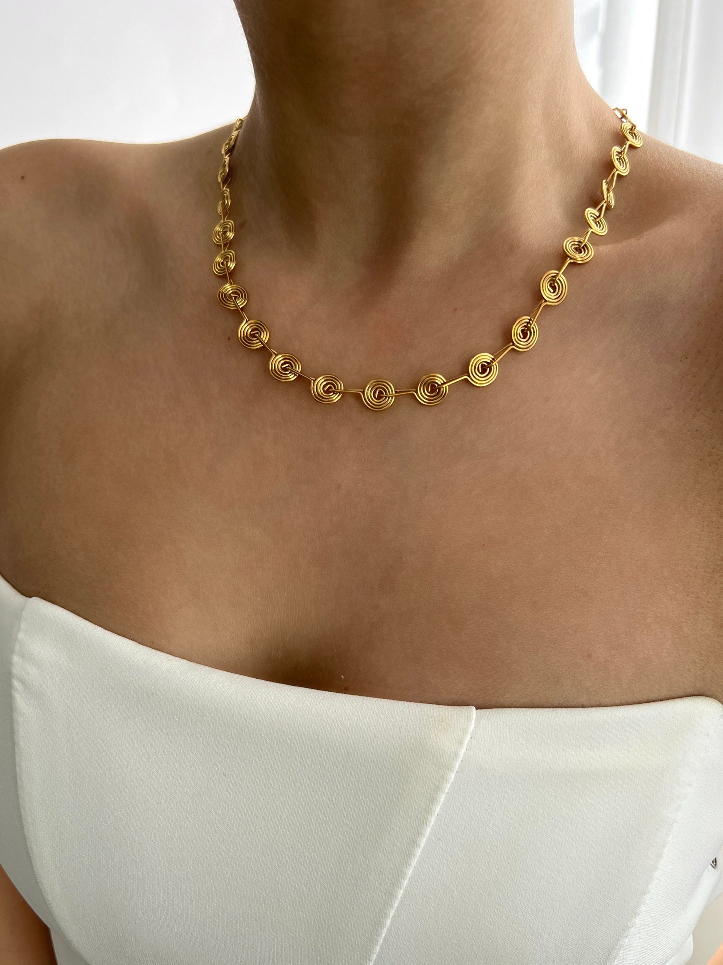 SPIRAL NECKLACE & ANKLET & BRACELET