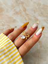 MARCI HEART & BOW RING