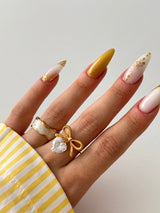 MARCI HEART & BOW RING