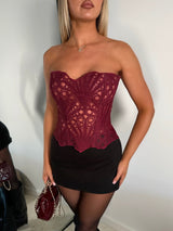 The ‘Amour Lace’ Burgundy Corset
