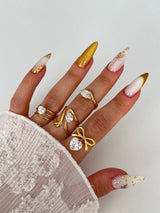 MARCI HEART & BOW RING