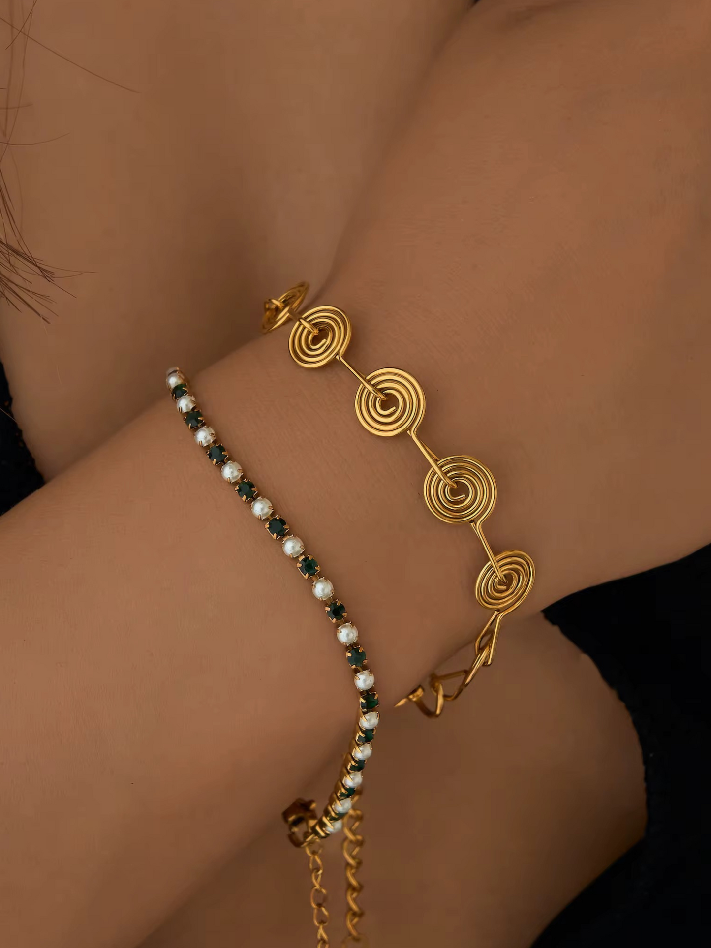 SPIRAL NECKLACE & ANKLET & BRACELET