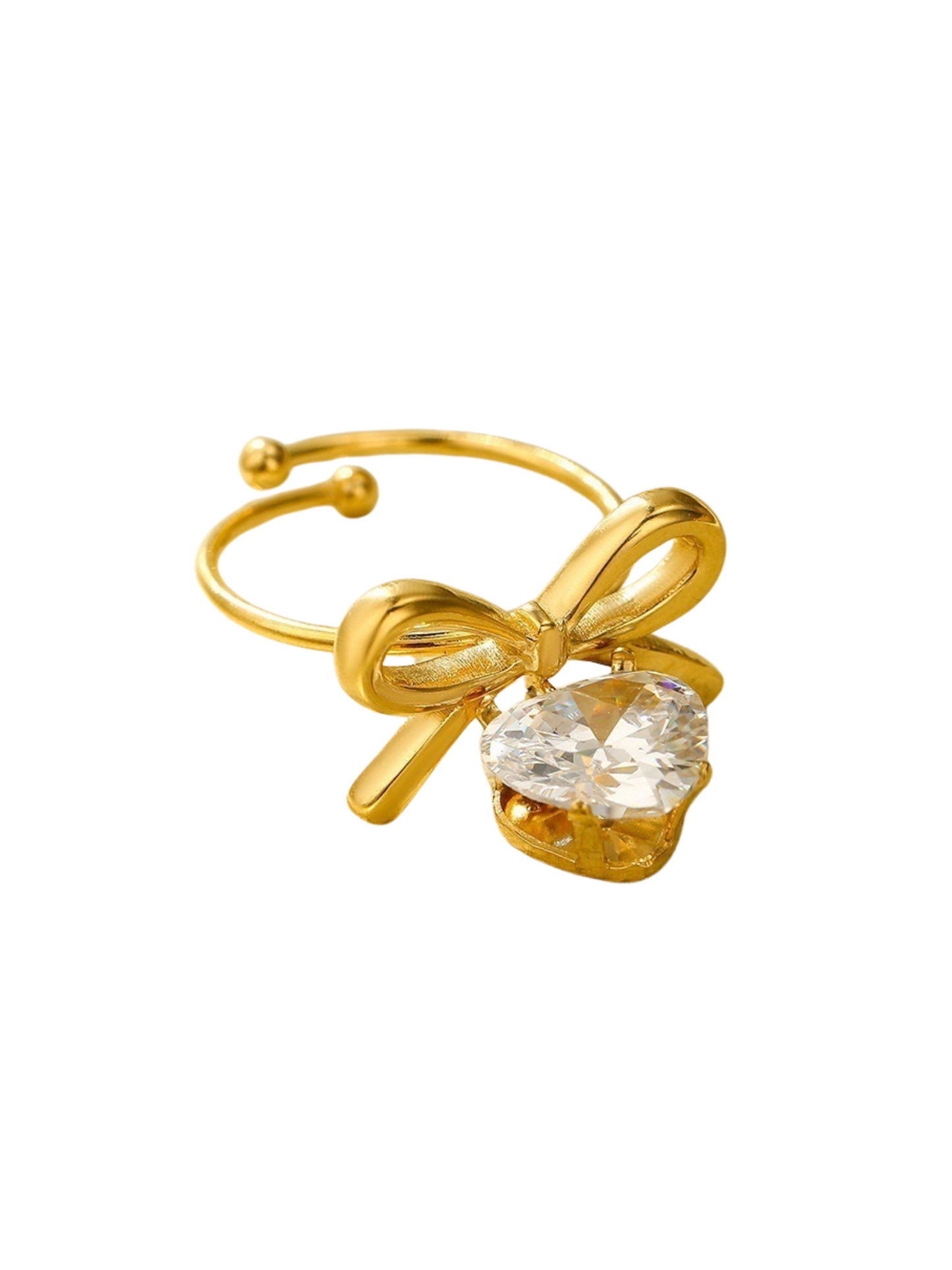 MARCI HEART & BOW RING