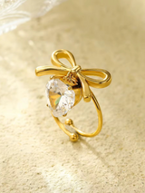 MARCI HEART & BOW RING