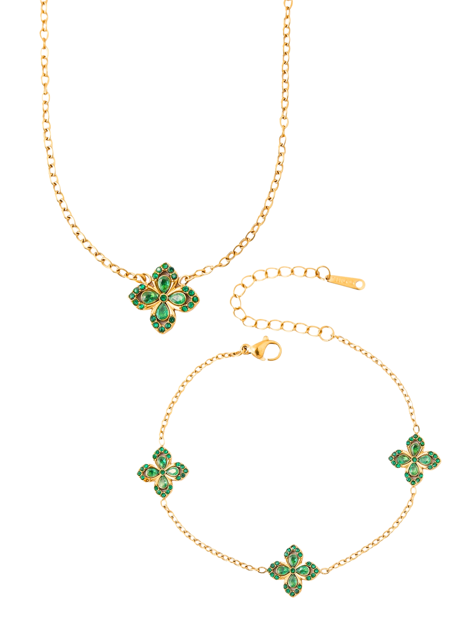 FORESTE CLOVER NECKLACE & BRACELET