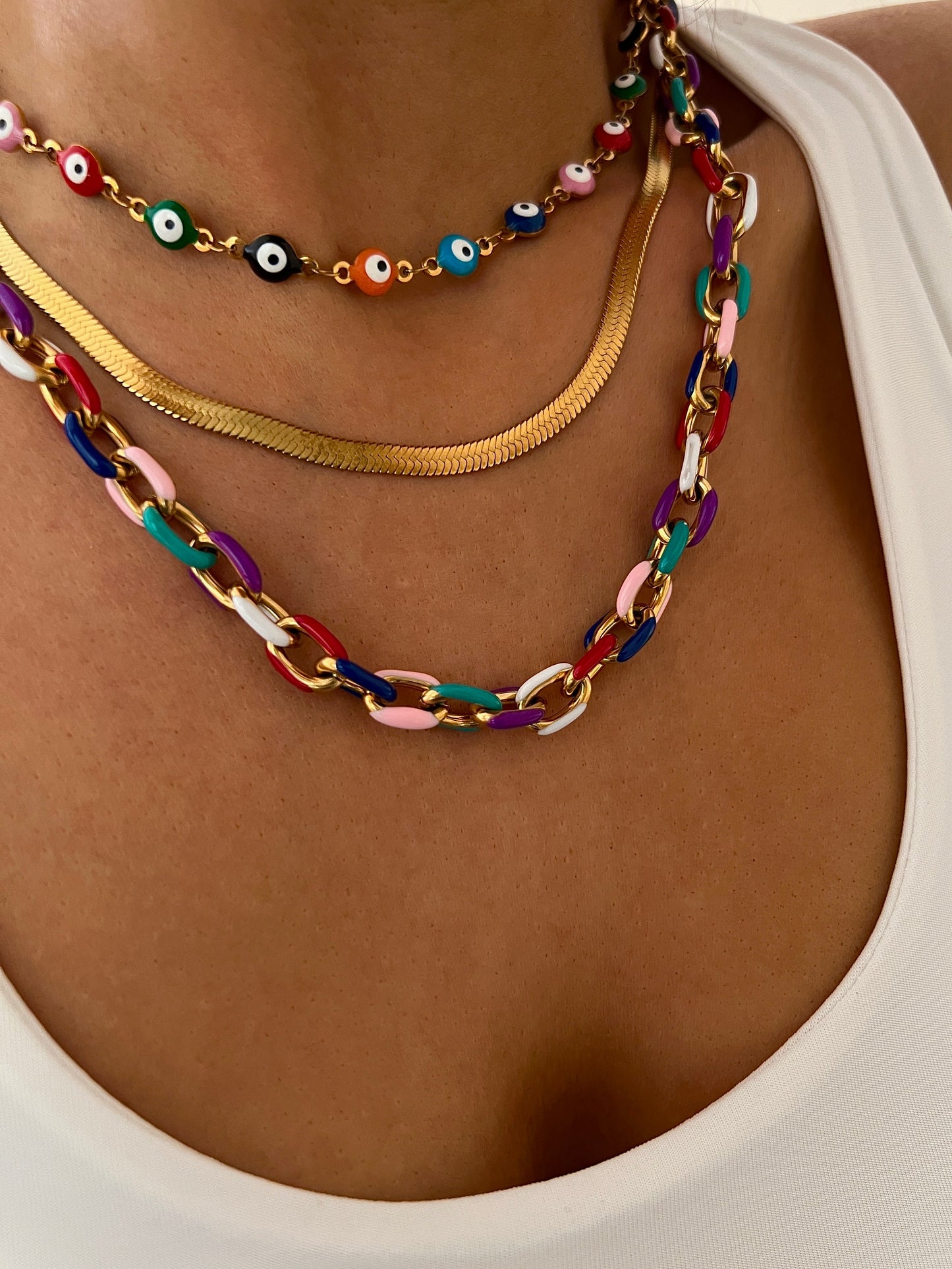 RAINBOW BRACELET&CHAIN