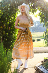 FINAL SALE - Saltwater Essential Strapless Smocked Midi Dress