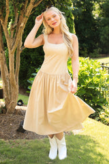 FINAL SALE - Make Your Mark Taupe Midi Dress