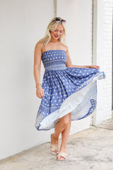 FINAL SALE - Saltwater Essential Strapless Smocked Midi Dress