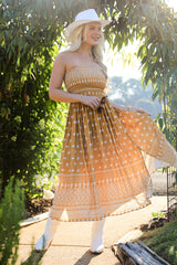 FINAL SALE - Saltwater Essential Strapless Smocked Midi Dress