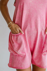 FINAL SALE - Relaxed Perfection Acid Washed Romper
