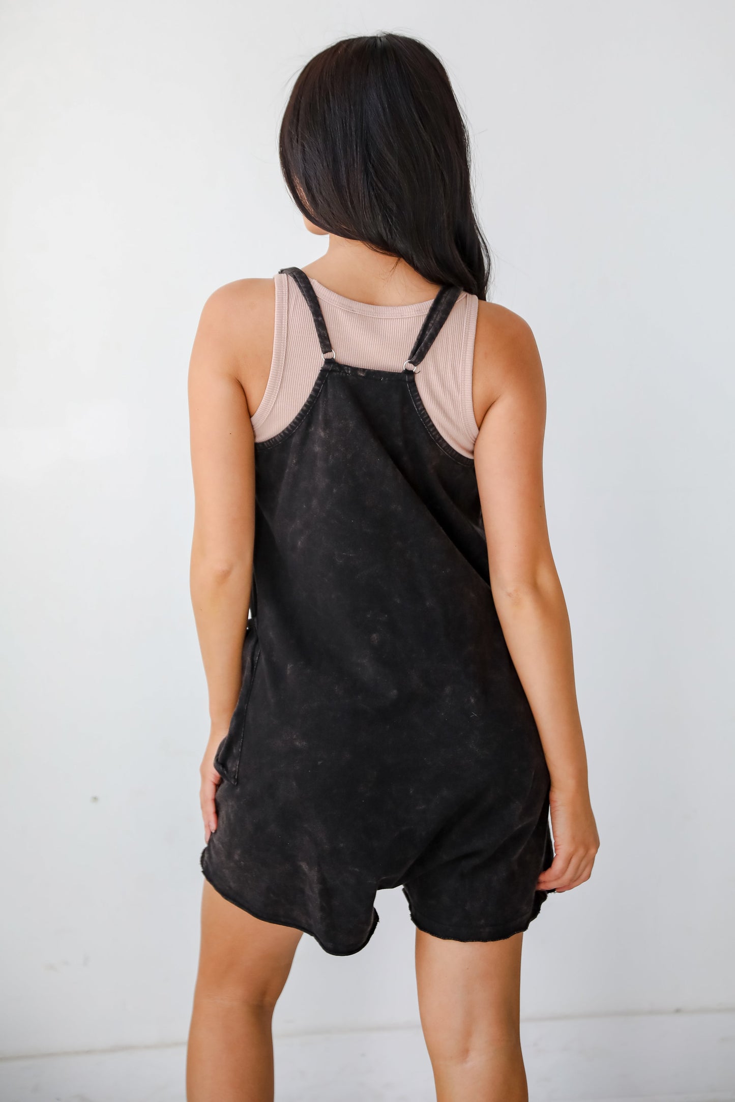 FINAL SALE - Relaxed Perfection Acid Washed Romper