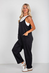 FINAL SALE - Making Moves Black Jumpsuit - DU DEAL