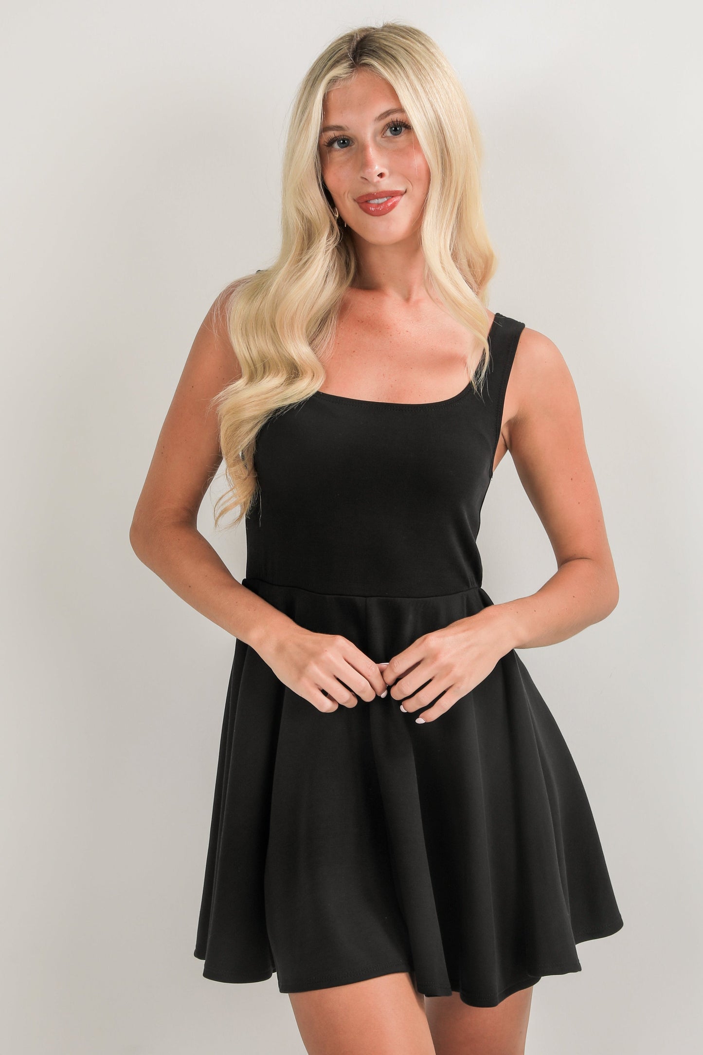 FINAL SALE - Heart On My Sleeve Black Mini Dress
