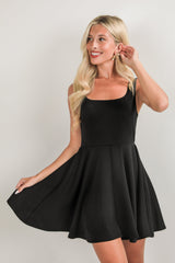 FINAL SALE - Heart On My Sleeve Black Mini Dress