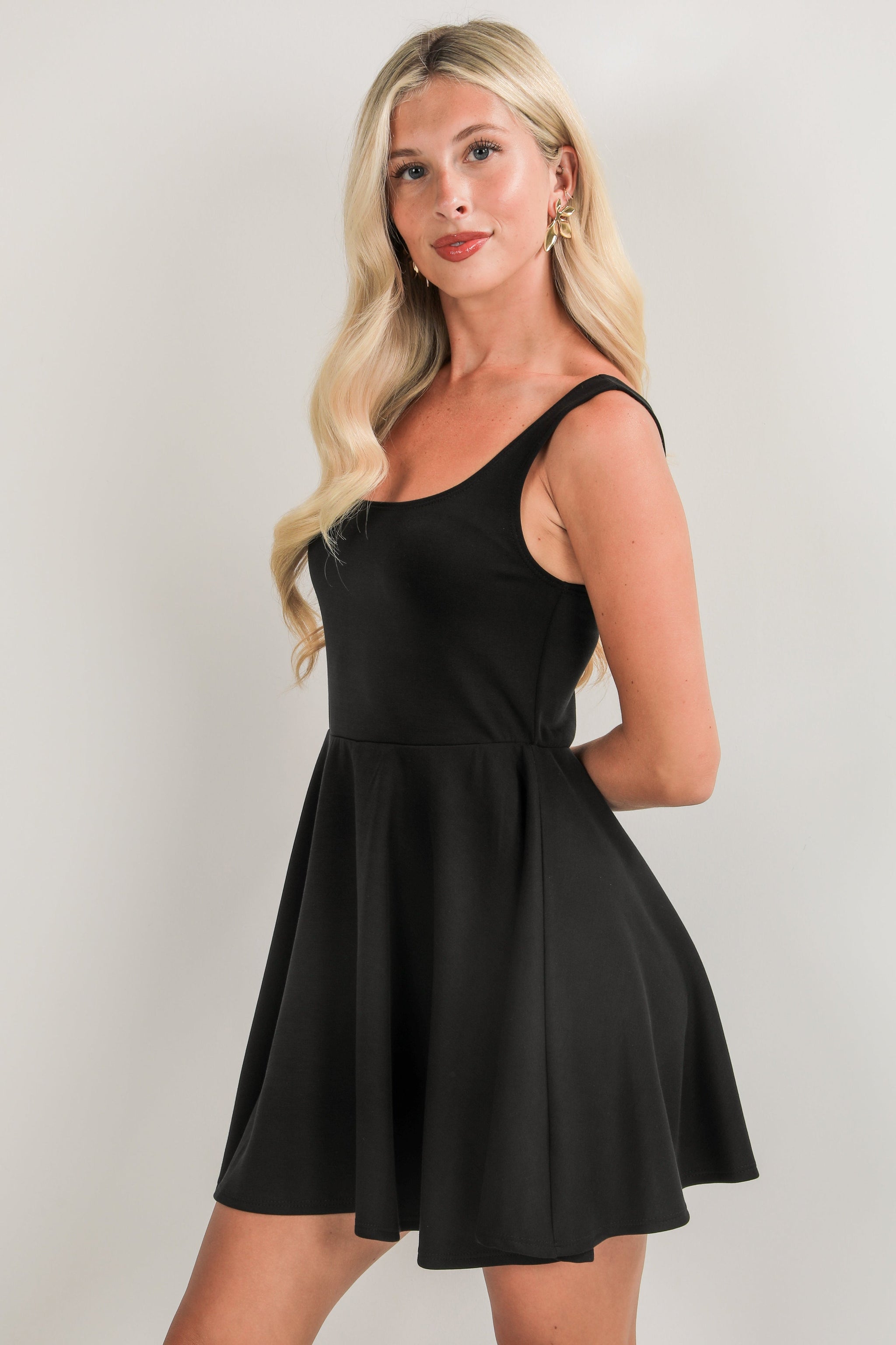 FINAL SALE - Heart On My Sleeve Black Mini Dress