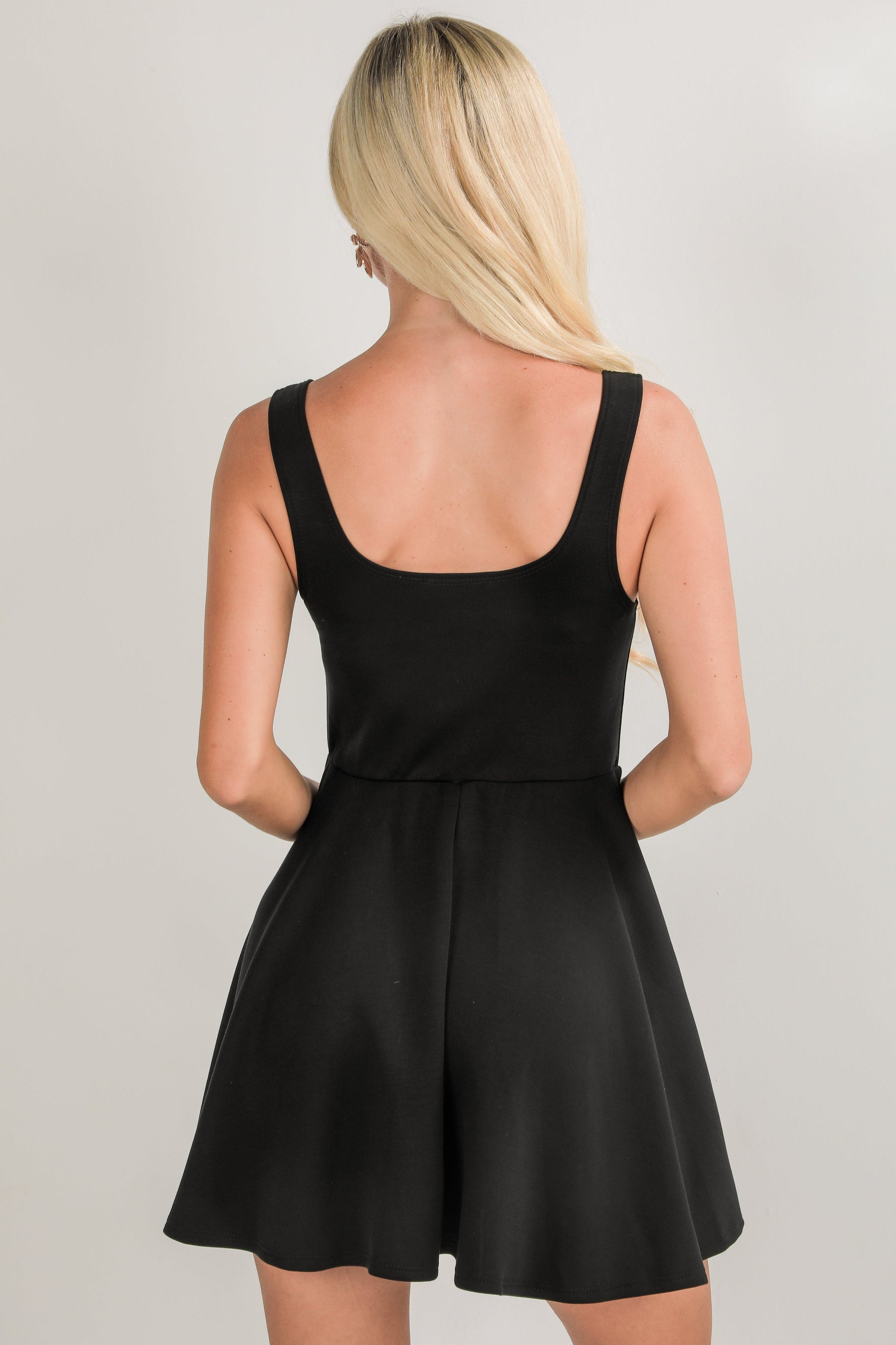 FINAL SALE - Heart On My Sleeve Black Mini Dress