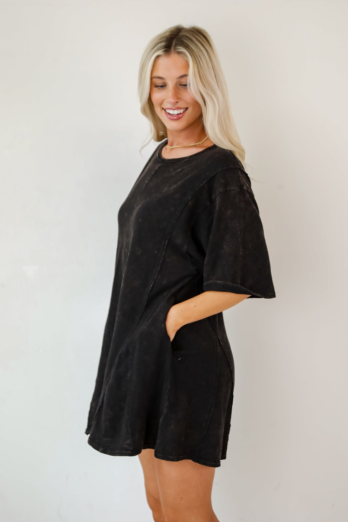 FINAL SALE - Over And Over T-Shirt Romper