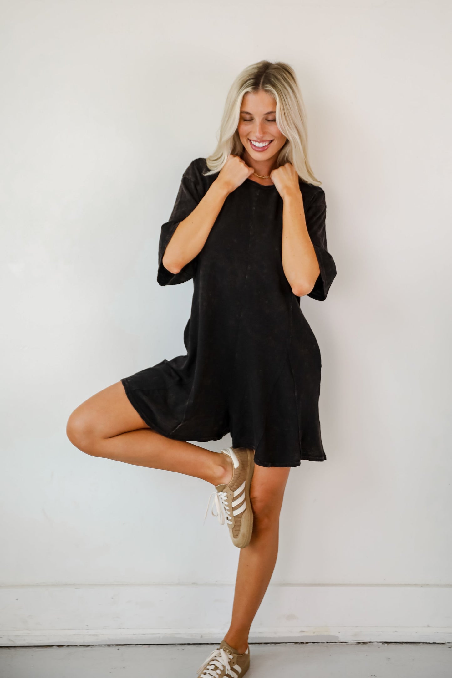 FINAL SALE - Over And Over T-Shirt Romper