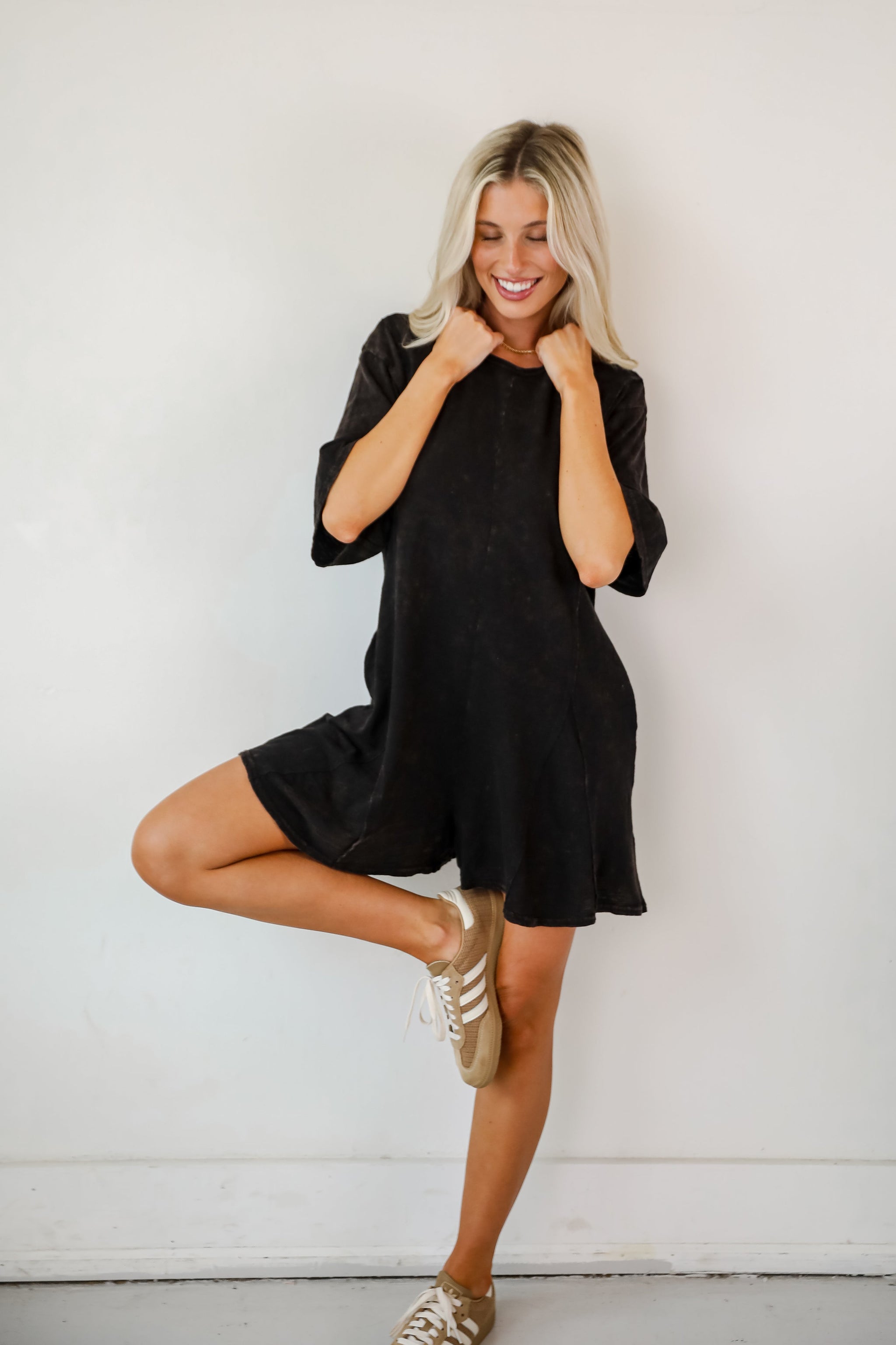 FINAL SALE - Over And Over T-Shirt Romper