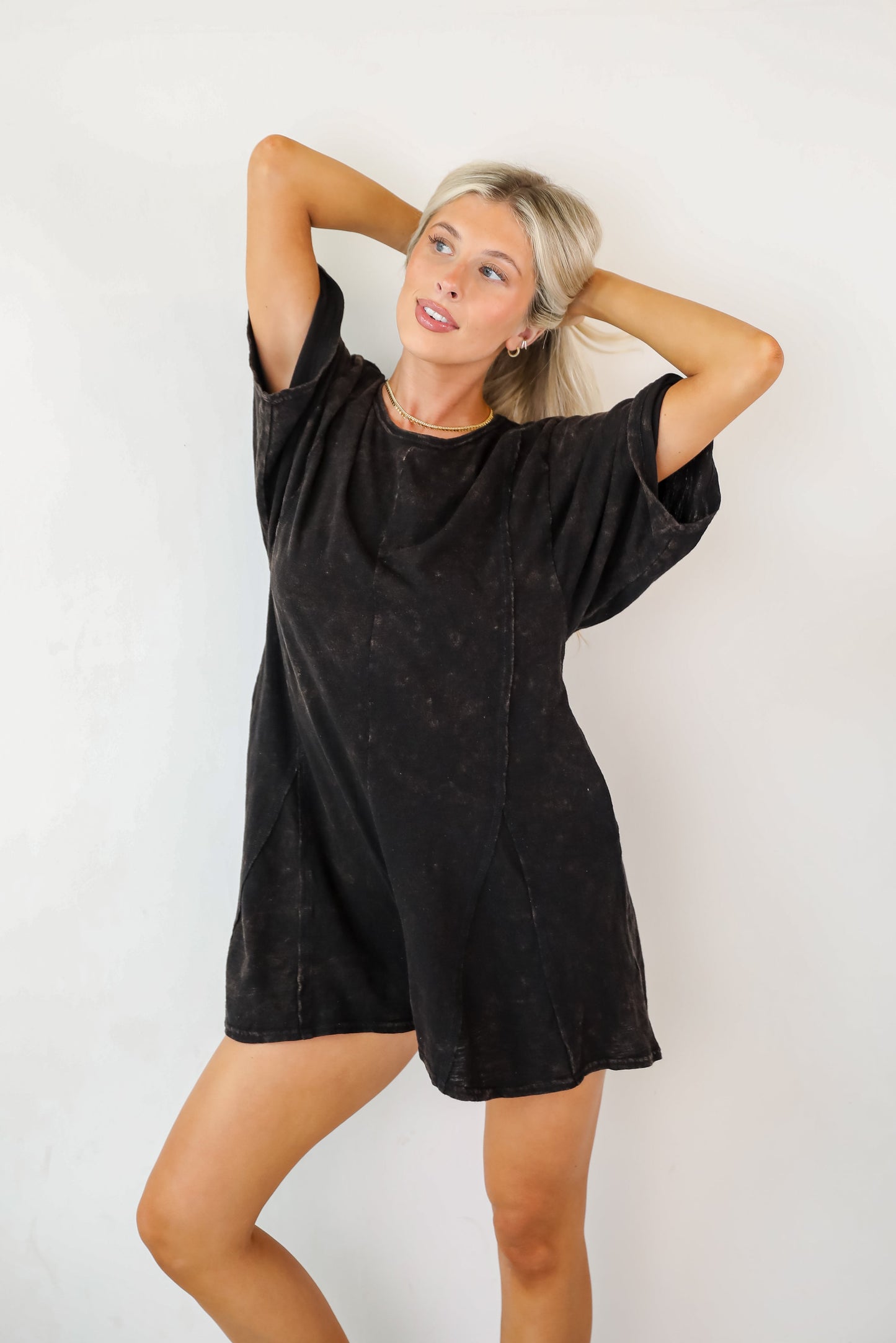 FINAL SALE - Over And Over T-Shirt Romper