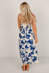 FINAL SALE - Soak Up The Sun Blue Floral Midi Dress