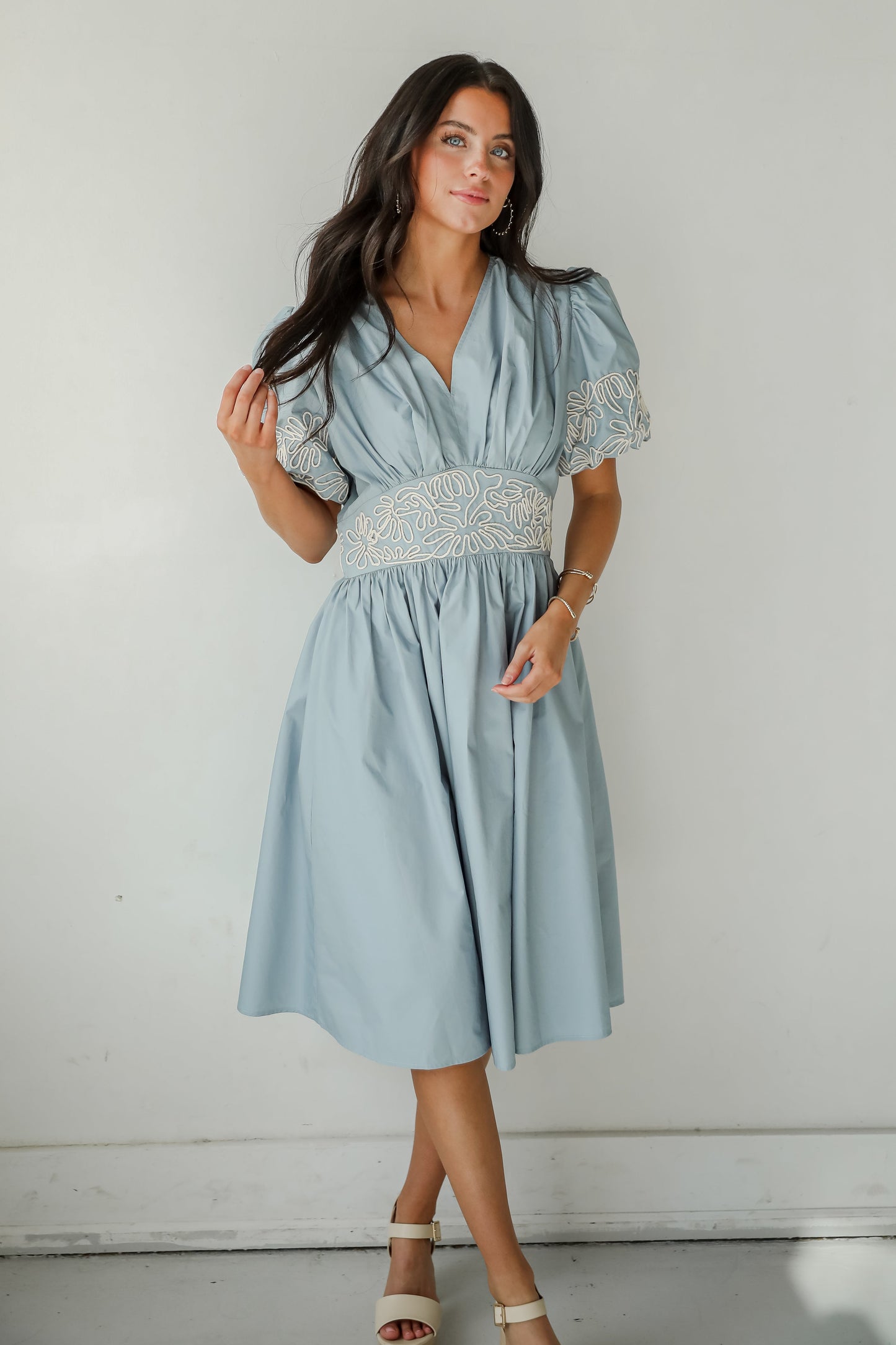 FINAL SALE - Phenomenal Sweetness Denim Midi Dress
