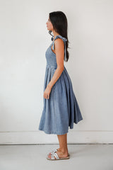FINAL SALE - Truly Unforgettable Denim Midi Dress