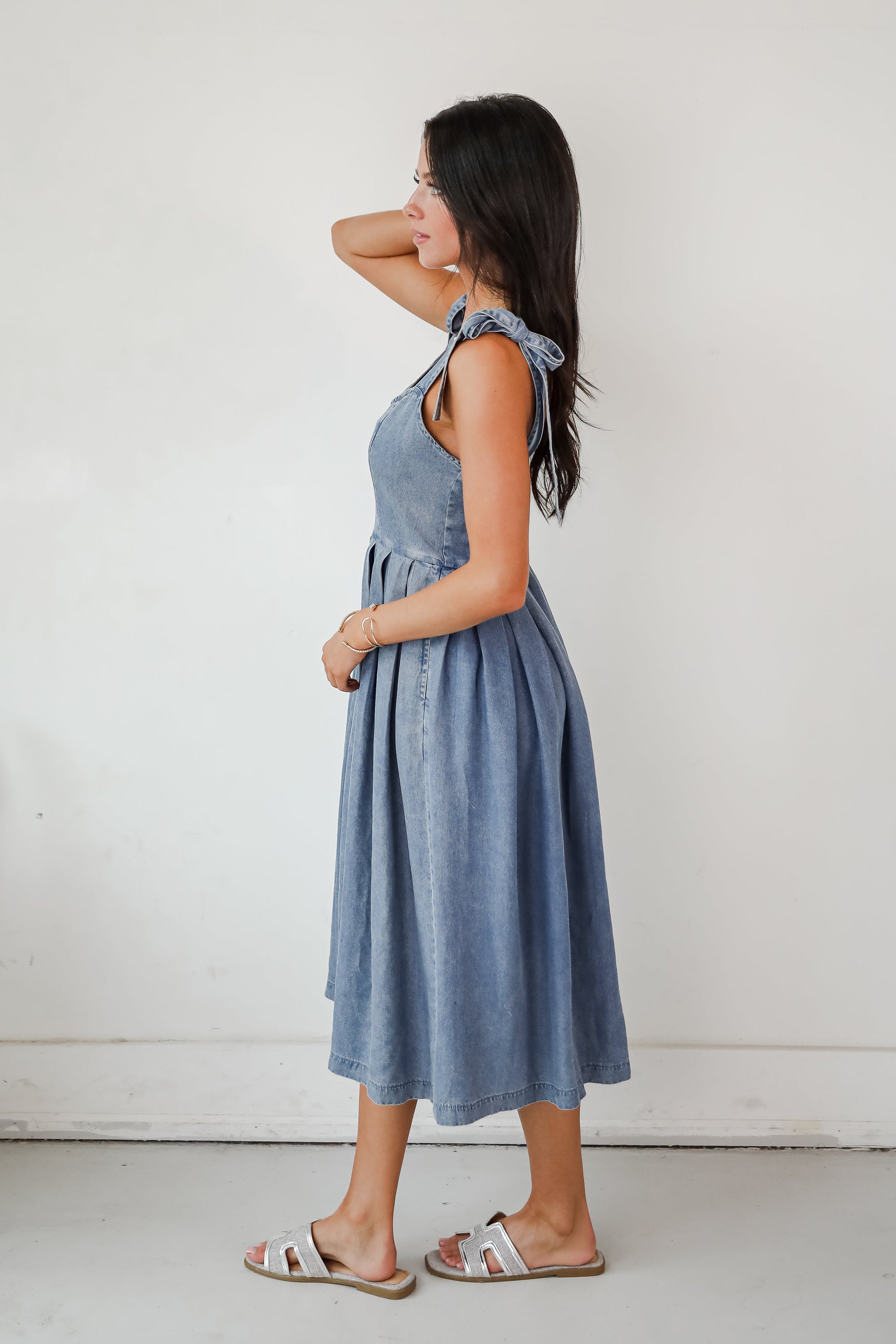 FINAL SALE - Truly Unforgettable Denim Midi Dress