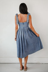 FINAL SALE - Truly Unforgettable Denim Midi Dress