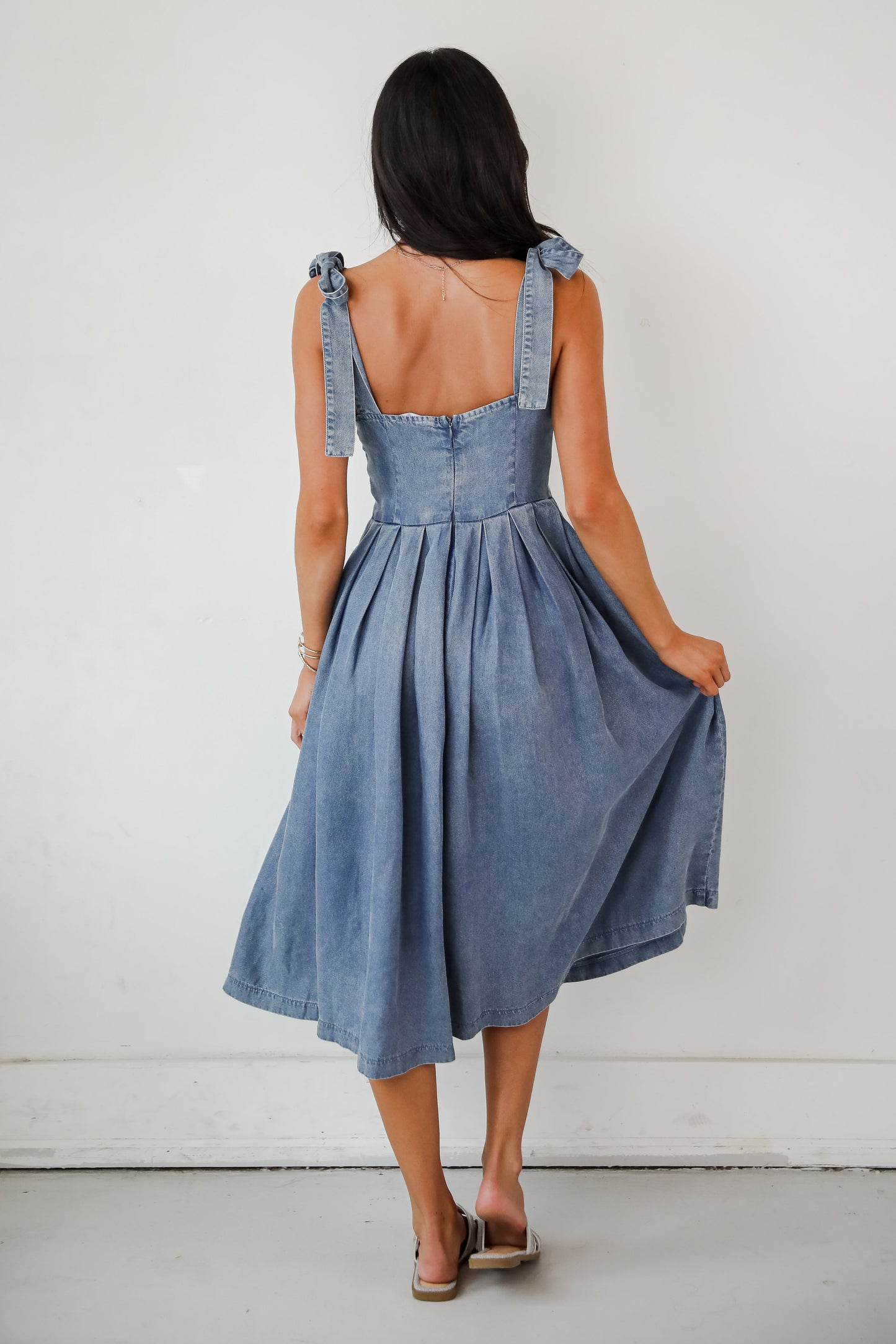 FINAL SALE - Truly Unforgettable Denim Midi Dress