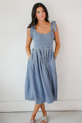 FINAL SALE - Truly Unforgettable Denim Midi Dress