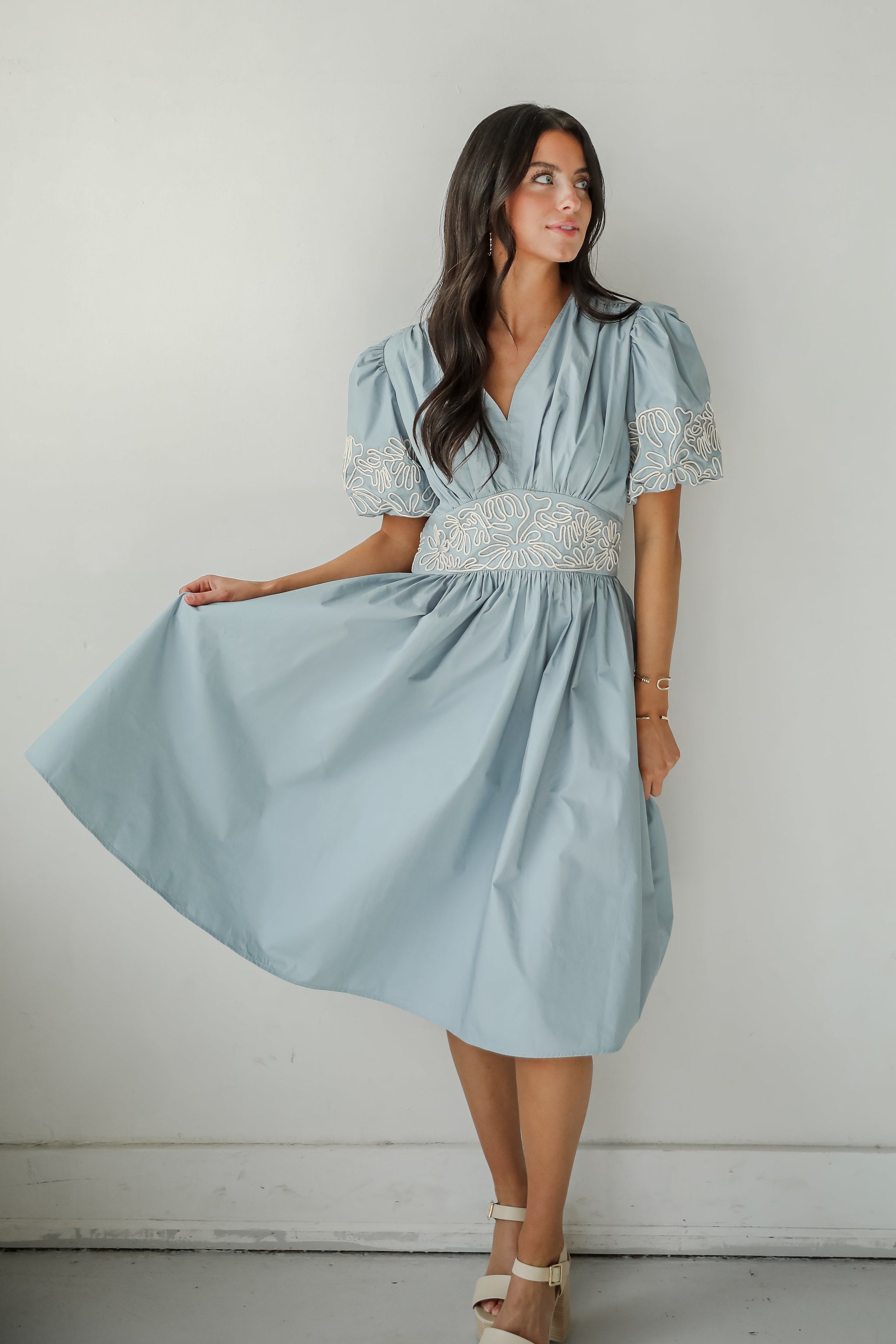 FINAL SALE - Phenomenal Sweetness Denim Midi Dress