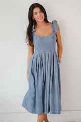 FINAL SALE - Truly Unforgettable Denim Midi Dress