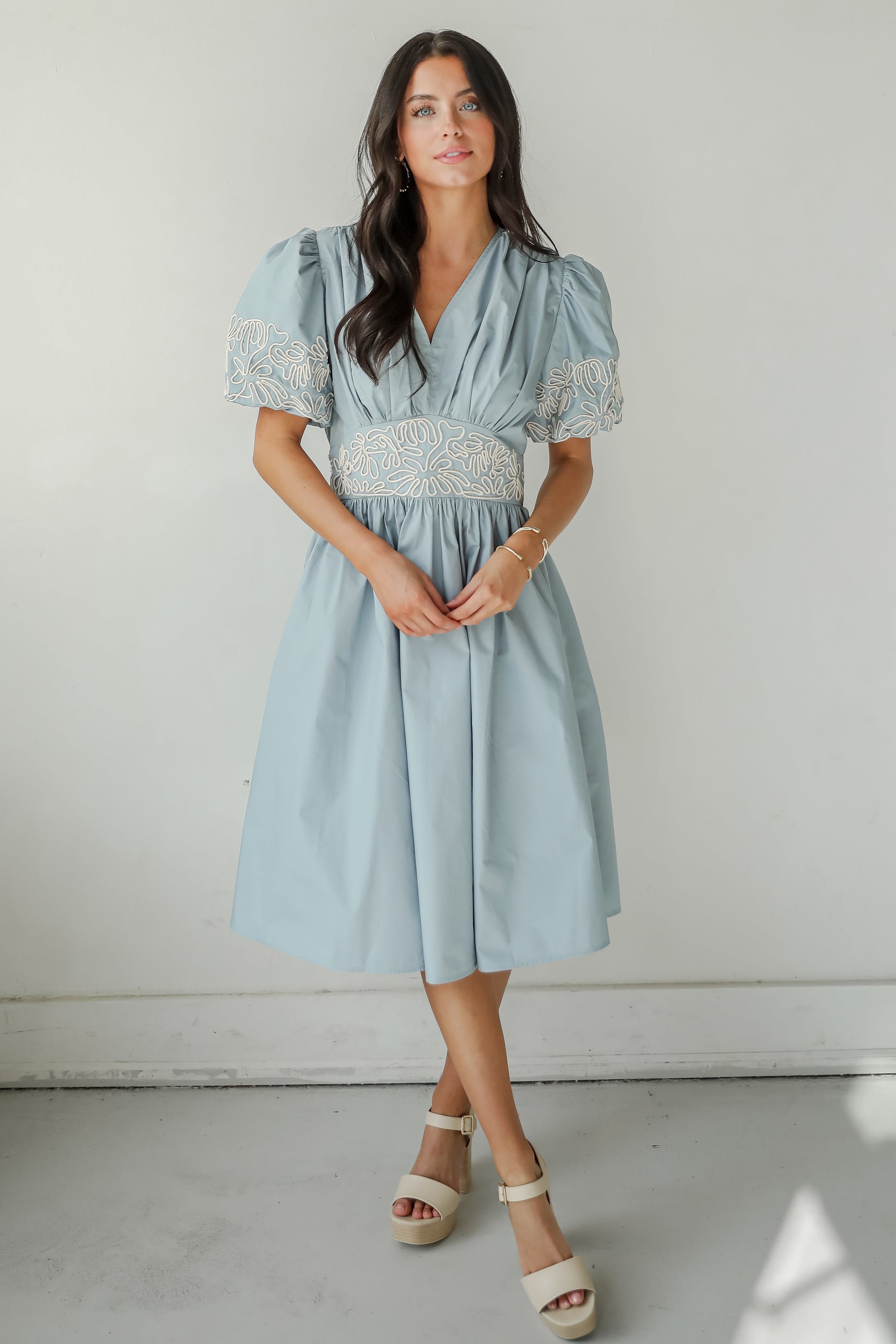 FINAL SALE - Phenomenal Sweetness Denim Midi Dress