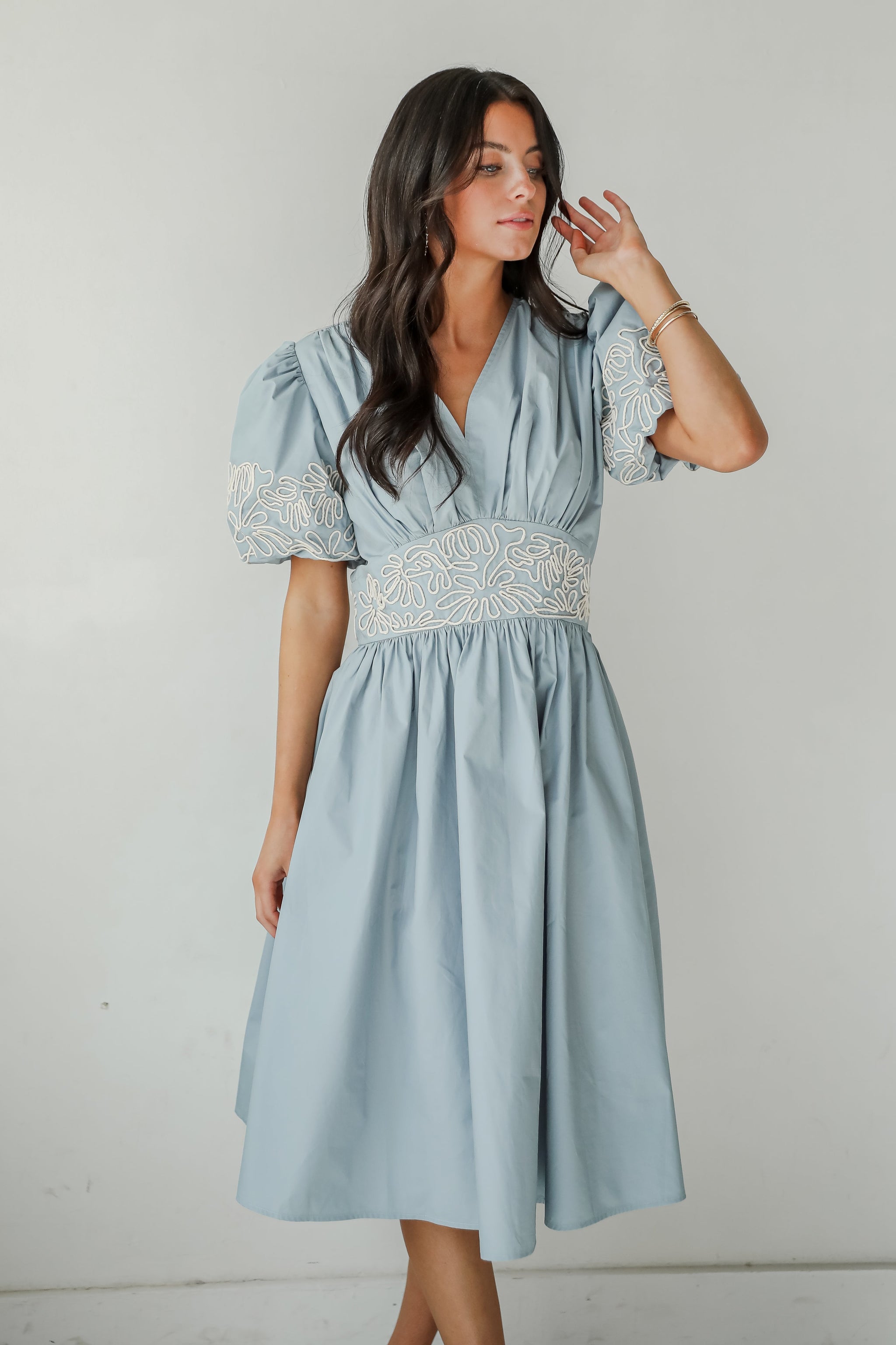 FINAL SALE - Phenomenal Sweetness Denim Midi Dress