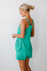 FINAL SALE - Relaxed Perfection Acid Washed Romper