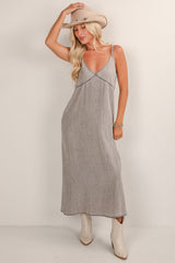 FINAL SALE - Treasured Times Grey Maxi Dress