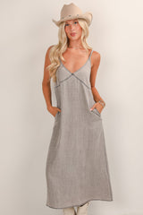FINAL SALE - Treasured Times Grey Maxi Dress