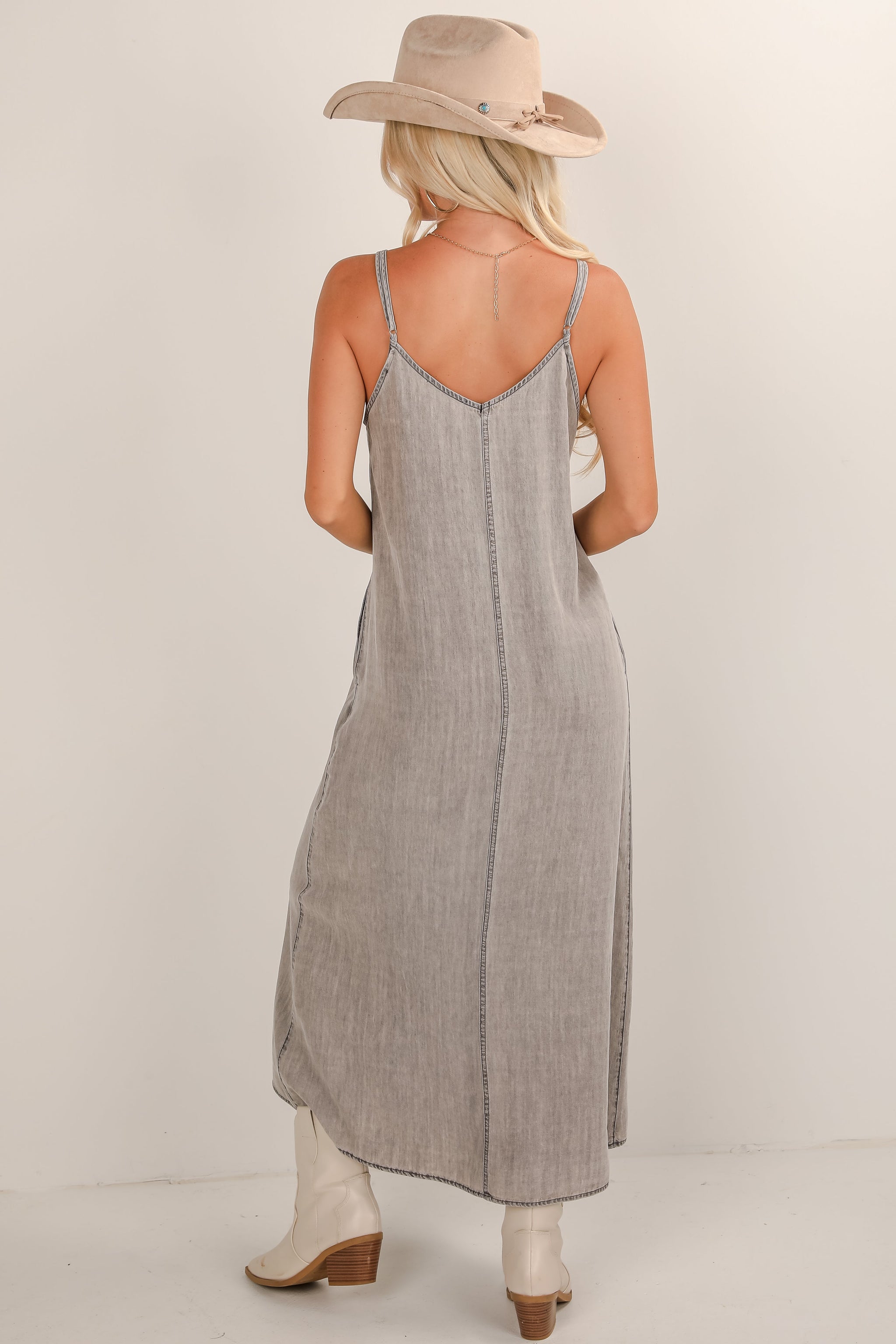 FINAL SALE - Treasured Times Grey Maxi Dress